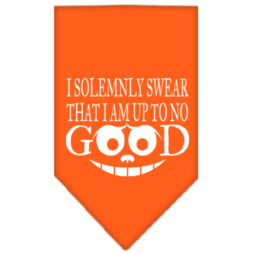 Up to No Good Screen Print Bandana Orange Small